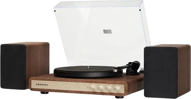 Crosley C65 Platine vinyle avec haut-parleurs, noyer