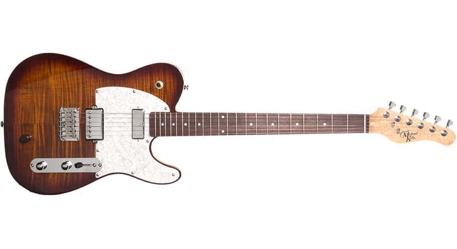 Michael Kelly Hybrid 55 guitare hybride, Tigers Eye Burst