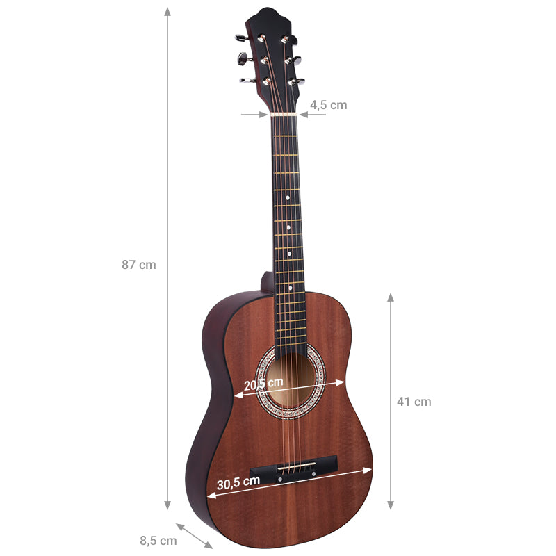 Guitare acoustique pour enfants 1/2 – Noir mat