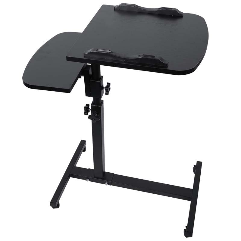 Table pour ordinateur portable réglable à roulettes