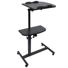 Table pour ordinateur portable réglable à roulettes