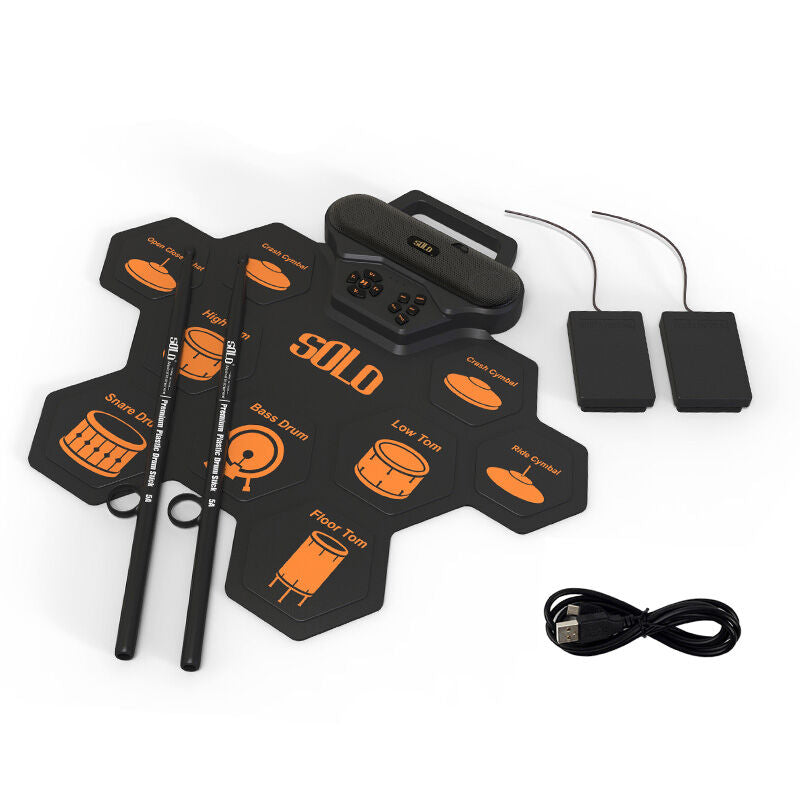 Ensemble de batterie électronique Roll-Up USB-C MP3