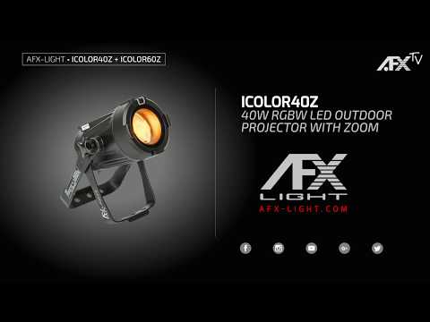 Projecteur LED extérieur RGBW avec zoom (60W)