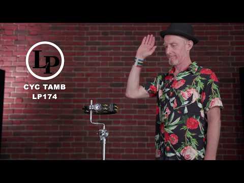 Tambourin Latin Percussion Cyclops montable - Jingles en laiton, noir (LP175)