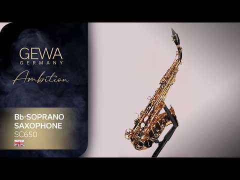 GEWA Ambition SC650 saxophone soprano en Sib, finition dorée