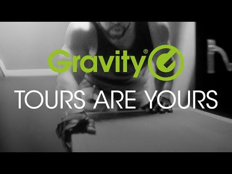 Gravity TMS 4321 B - Stand de microphone de la touring-serie avec trépied, perche standard
