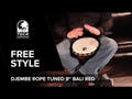 Toca Djembés Freestyle Rope Tuned - Bali Red (SFDJ-9RP)