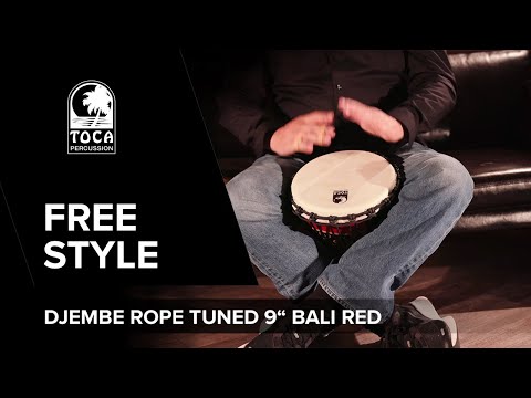 Toca Djembés Freestyle Rope Tuned - Bali Red (SFDJ-9RP)