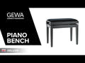 GEWA banc de piano Deluxe - Black mat (siège noir)