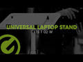Gravity LTS T 02 W - Support universel pour ordinateur portable avec tiges de maintien réglables et base en acier