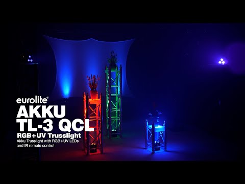 EUROLITE AKKU TL-3 QCL RGB+UV Projecteur de structure