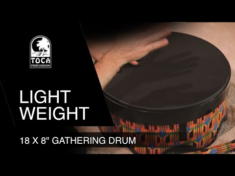 Toca tambour sur cadre Gathering Drum Freestyle II - Kente Cloth (TSSGD-18KS-SLP)