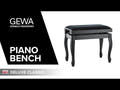 GEWA Piano bench Deluxe Classic - Palissandre mat