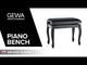 GEWA Deluxe Classic piano bench - Rosewood matte