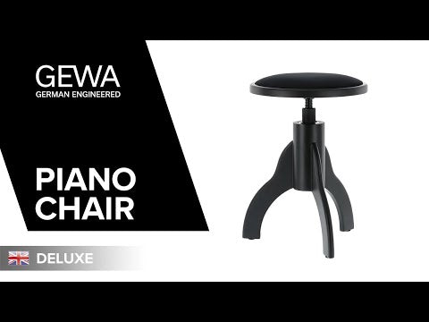 GEWA chaise de piano Deluxe - Black brillant miroir
