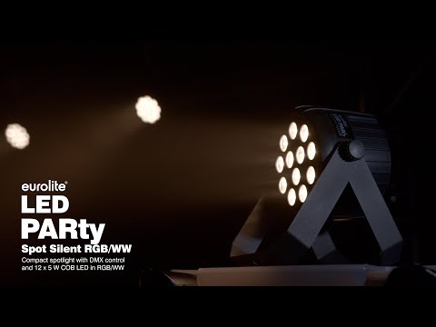 EUROLITE set 4x LED PARty Spot Silent RGB/WW avec Soft Bag