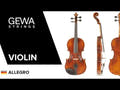 GEWA Violons Allegro - 1/4 (Prêt à jouer, étui pour violon, archet en massaranduba, cordes Larsen Aurora inclus, sécurisé pour le transport)