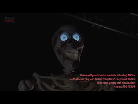 Halloween-figur skelet, formbart, animeret, 160 cm