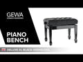 GEWA Banquette de piano Deluxe XL Black Highgloss - Black cover