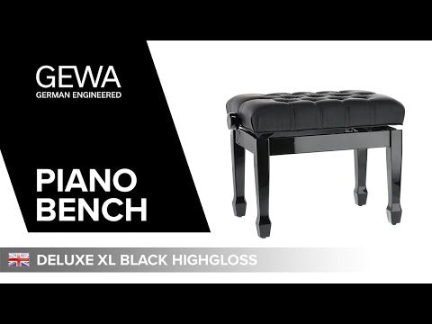 GEWA Banquette de piano Deluxe XL Black Highgloss - Black cover