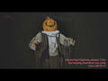 Halloween-figur græskarmand, animeret, 170 cm