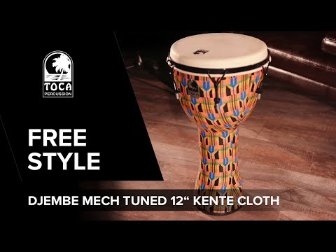 Toca Djembés Freestyle à accordage mécanique - Kente Cloth (SFDMX-12K)