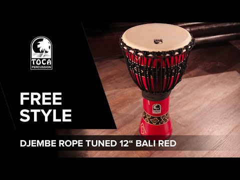Toca Djembe Freestyle Rope Tuned - Fiesta (SFDJ-12F)