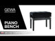 GEWA Piano bench Deluxe Compartment - Black matt