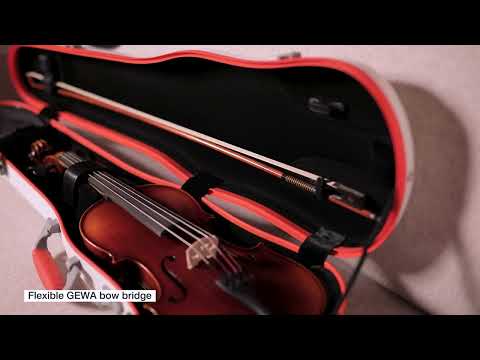 Étuis de violon PURE GEWA Form Polycarbonate FUN - 4/4 - 1/2 (White / Blacj)