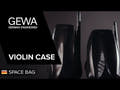 GEWA Sac à dos pour étui de violon Space Bag - Titanium 1/2 - 1/4 (33 x 63 (avec étui d’archet 66 ) x 19 cm)