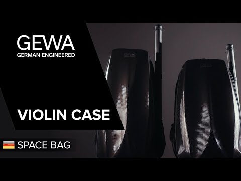 GEWA Sac à dos pour étui de violon Space Bag - Titanium 1/2 - 1/4 (33 x 63 (avec étui d’archet 66 ) x 19 cm)