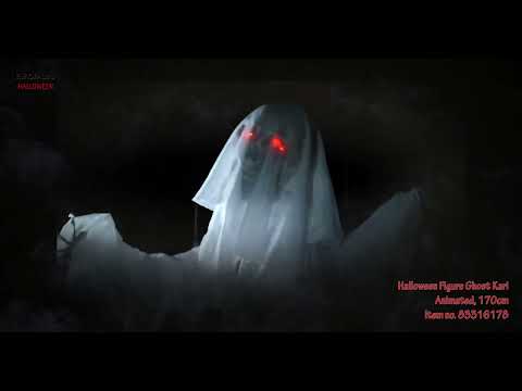Halloween-figur spøgelset Kari, animeret, 170 cm