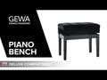 GEWA banquette de piano Deluxe avec compartiment - White mat