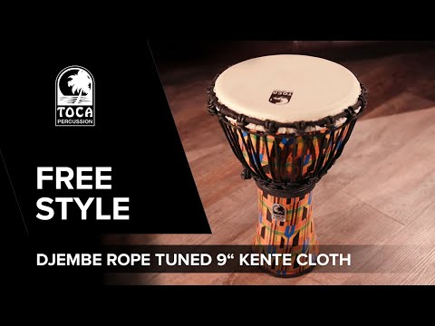Toca Djembe Freestyle Rope Tuned - Woodstock Purple (SFDJ-9WP)