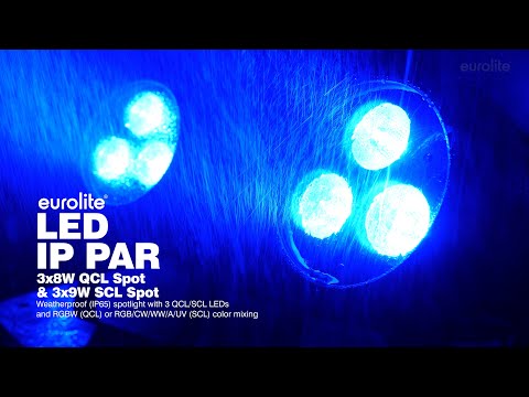 EUROLITE LED IP PAR 3x8W QCL projecteur
