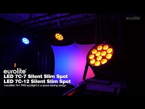Projecteur silencieux slim EUROLITE LED 7C-12