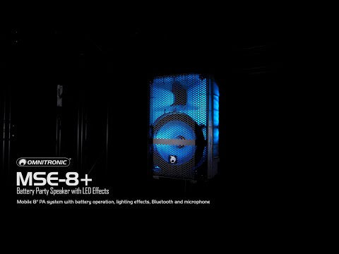OMNITRONIC MSE-8+ Enceinte Party à batterie avec effets LED