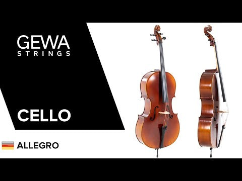 GEWA Violoncelle Allegro - 4/4 (Prêt à jouer avec bag, archet en carbone, cordes Larsen Aurora)
