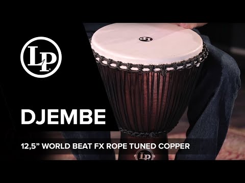 Latin Percussion Djembés World Beat FX à tension par corde - Blue (LP725B)