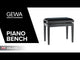 GEWA Piano bench Deluxe - Black high gloss (Seat black)