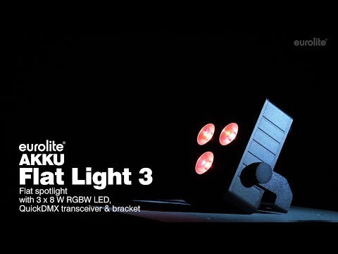 EUROLITE AKKU Projecteur plat Light 3 bk