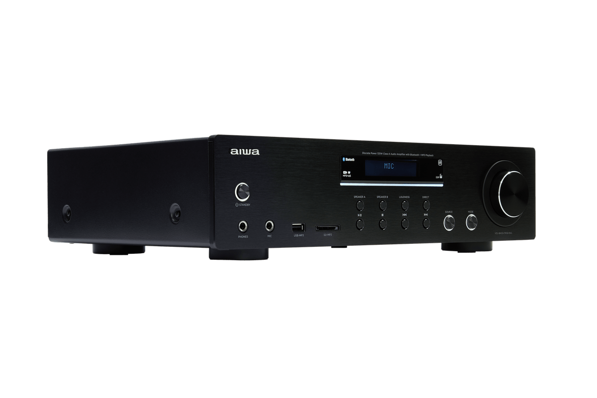 AIWA AMT-130 Forstærker Sort – 120W, Bluetooth & Phono