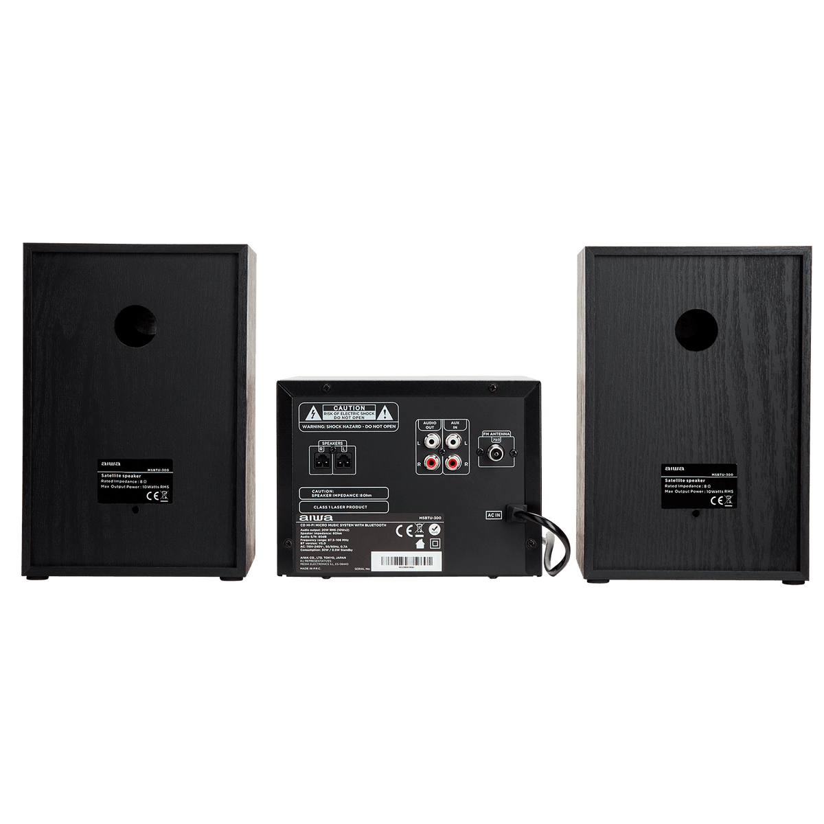 AIWA MCBT-350 Système Micro Hi-Fi 20W avec Bluetooth, CD, FM et USB