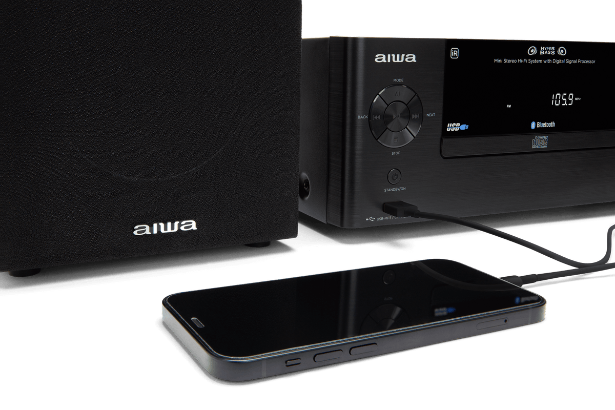 AIWA MCBT-550 Mini Hi-Fi – 50W, Bluetooth, CD & FM