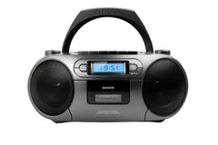 AIWA RC-250 Boombox – CD, Kassette, Bluetooth & FM, grå