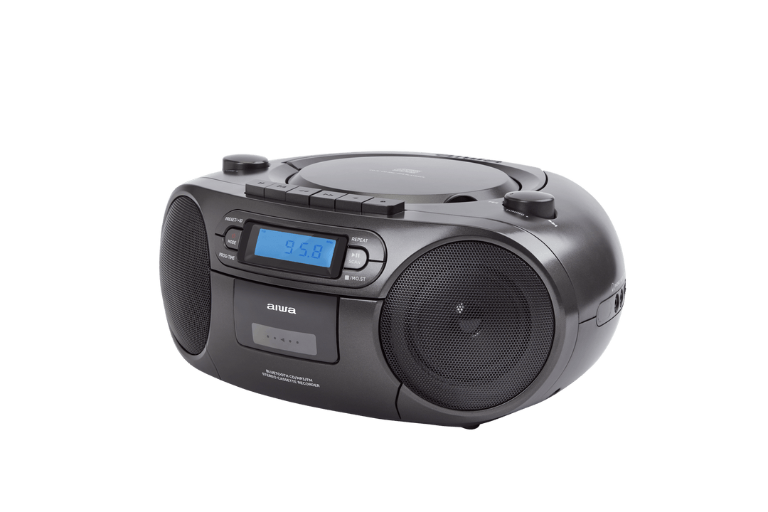 AIWA RC-250 Boombox – CD, cassette, Bluetooth et FM, noir
