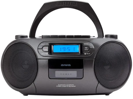 AIWA RC-250 Boombox – CD, cassette, Bluetooth et FM, noir