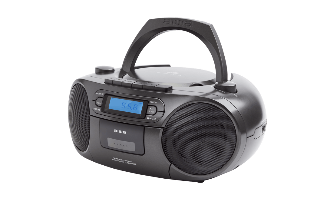 AIWA RC-250 Boombox – CD, cassette, Bluetooth et FM, noir
