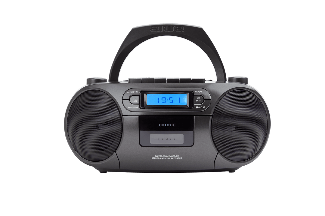 AIWA RC-250 Boombox – CD, cassette, Bluetooth et FM, noir
