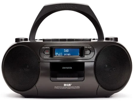 AIWA RC-300 Boombox avec CD, cassette, DAB+, Bluetooth et USB, Noir